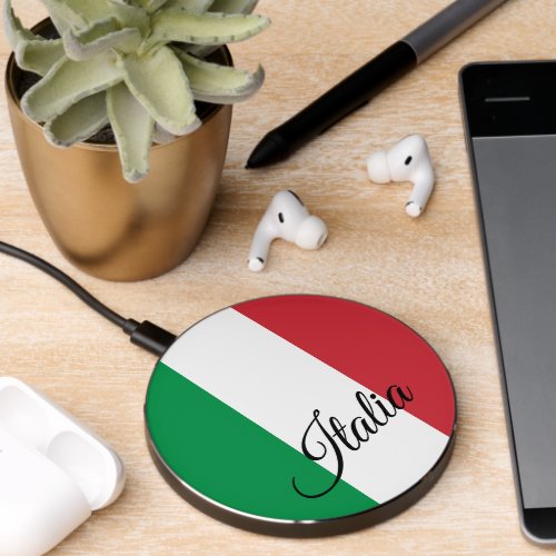 Italian Flag Charger patriotic Italy Wireless Charger
