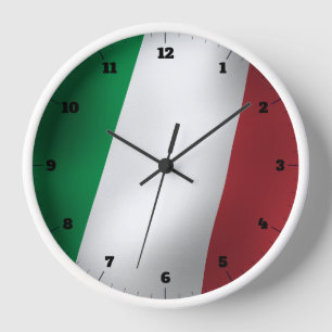 ITALIAN FLAG CLOCK