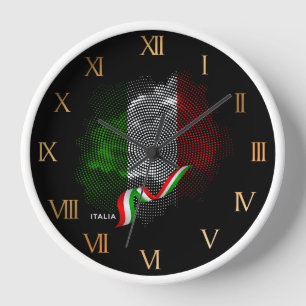 Italian flag clock