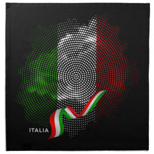 Italian flag cloth napkin