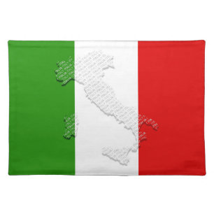 Italian flag cloth placemat