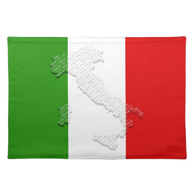 Italian flag cloth placemat (Front)