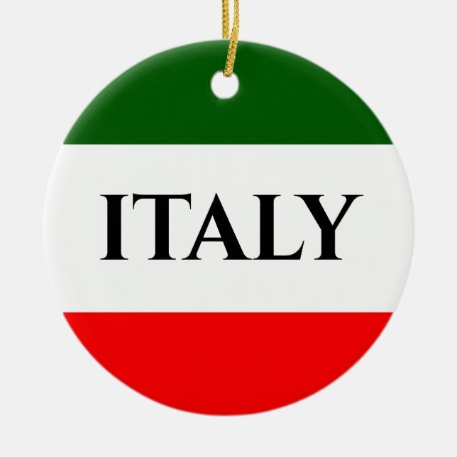 Italian Flag Colors Design Ornament (Front)