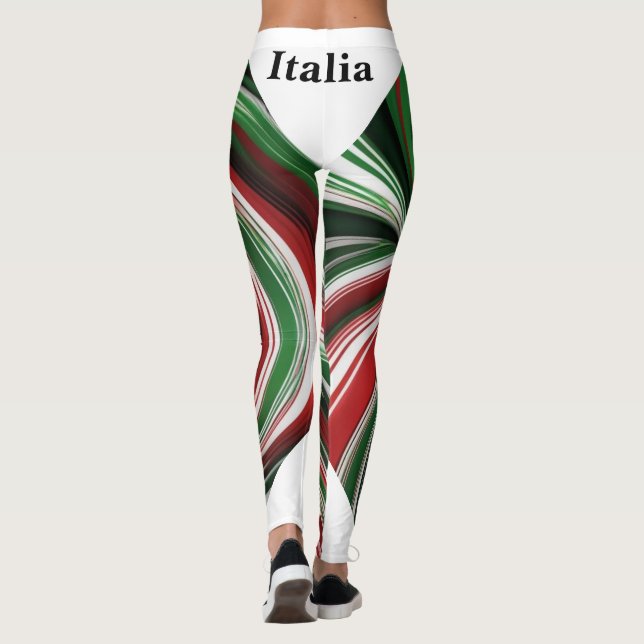 Italian Flag Colors - Italia Leggings (Back)
