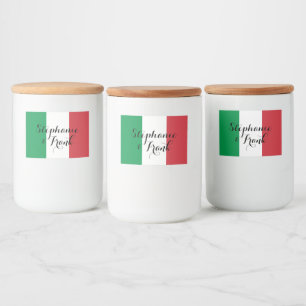Italian Flag Colors Wedding Food Label