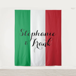 Italian Flag Colors Wedding Tapestry