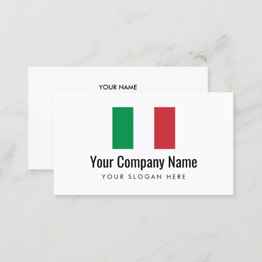 Italian Flag Company Logo Business Card Template Zazzle Com