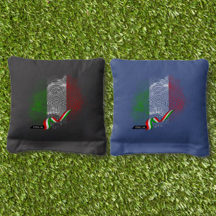 Italian flag cornhole bags