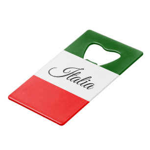 Italian Flag Credit Card Bottle Opener