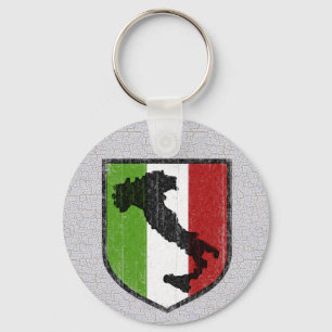 Italian Flag Crest Boot Medieval Keychain