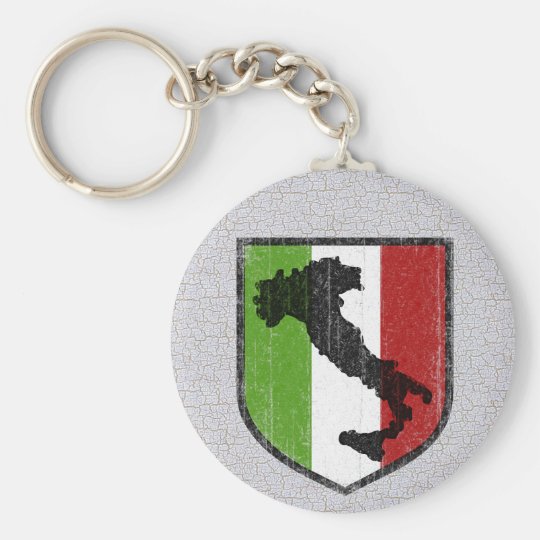 Italian Flag Crest Boot Medieval Keychain