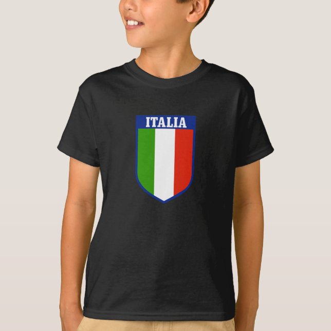 Italian Flag Crest Kids T-Shirt (Front)