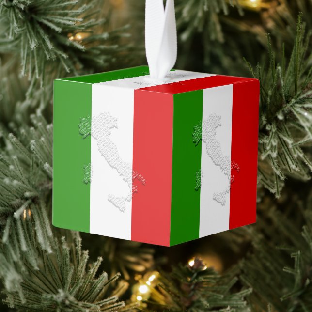 Italian flag cube ornament (Tree)