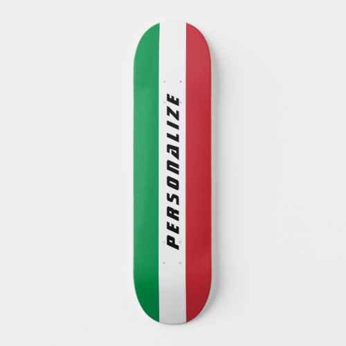 Italian flag custom design skateboard deck