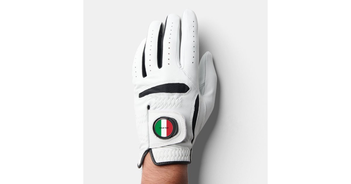 Black Premium Personalized Cabretta Leather Golf Glove MEN -  UK