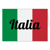 Italian flag custom greeting card (Front Horizontal)