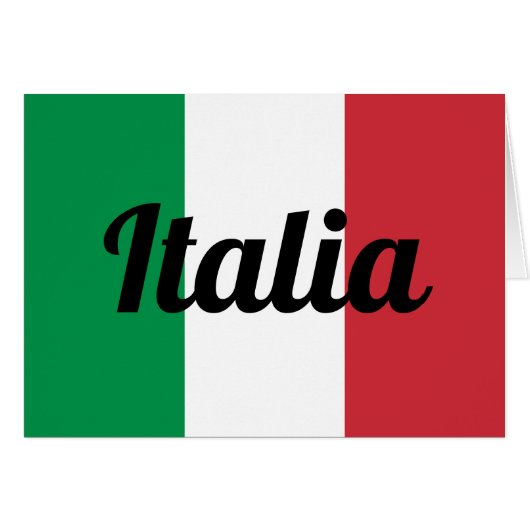 Italian flag custom greeting card (Front Horizontal)