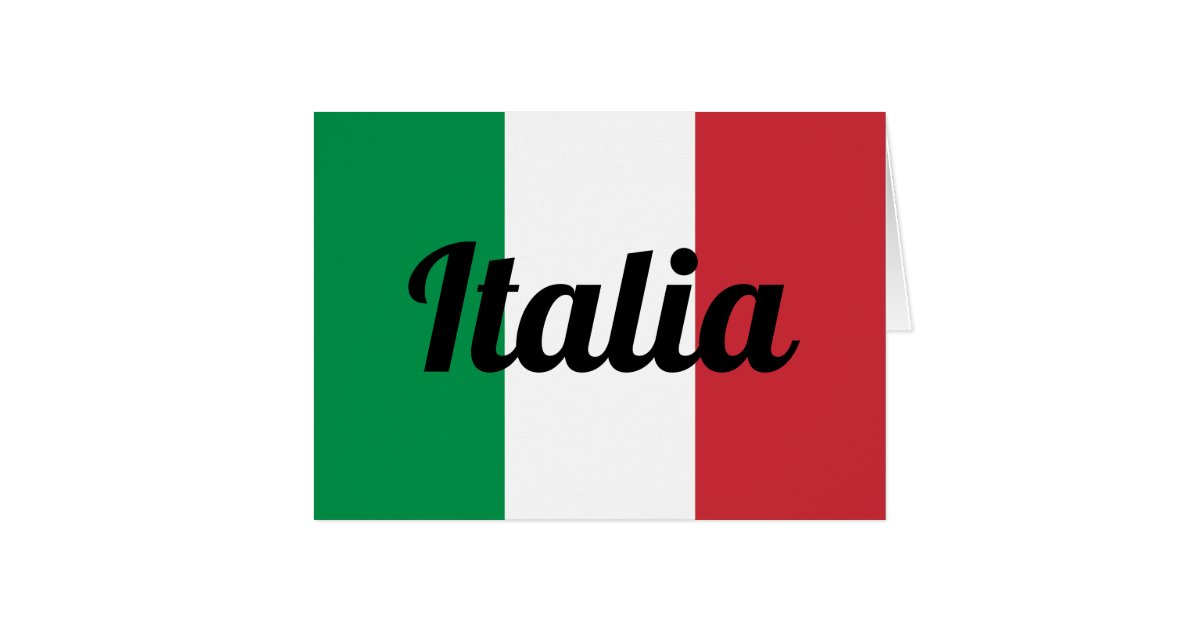 Italian flag custom greeting card | Zazzle