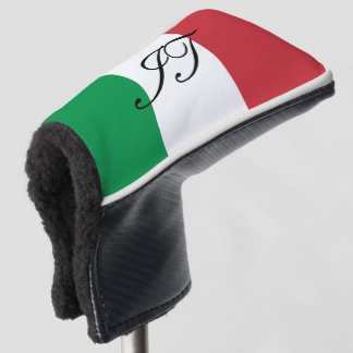 Italian flag custom initial golf head putter cover