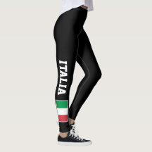 Italian flag custom leggings for sport fitness gym