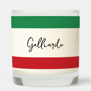 Italian Flag Custom Name Reunion Scented Candle