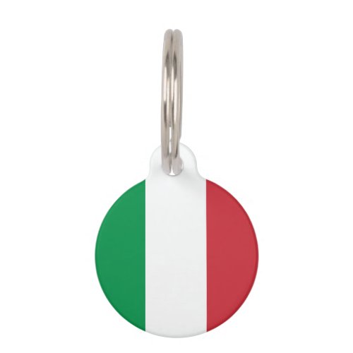 Italian flag custom pet tag for dog or cat