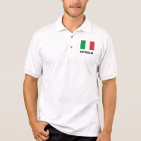 Italian flag custom polo shirts for men and women