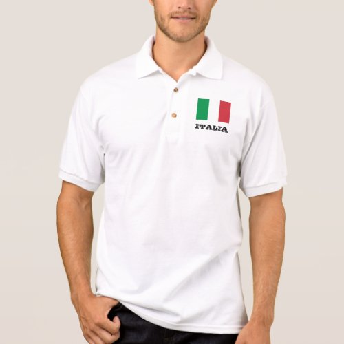 Italian flag custom polo shirts for men and women