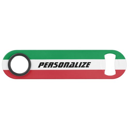 Italian flag custom speed bottle opener gift