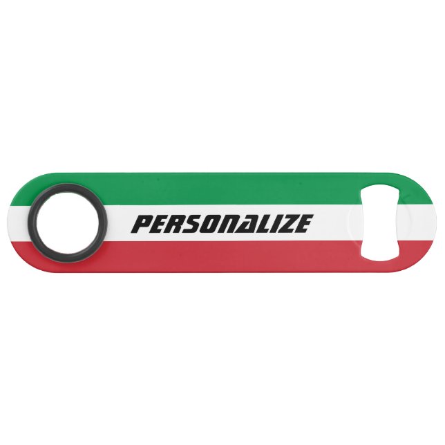 Italian flag custom speed bottle opener gift (Front (Horizontal))