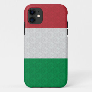 Italian Flag Damask Pattern iPhone 11 Case
