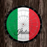 Italian Flag Dartboard & Italy darts / game board<br><div class="desc">Dartboard: Italy & Italian flag darts,  family fun games - love my country,  summer games,  holiday,  fathers day,  birthday party,  college students / sports fans</div>