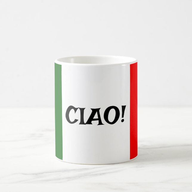 Italian Flag Design Coffee Mug (Center)