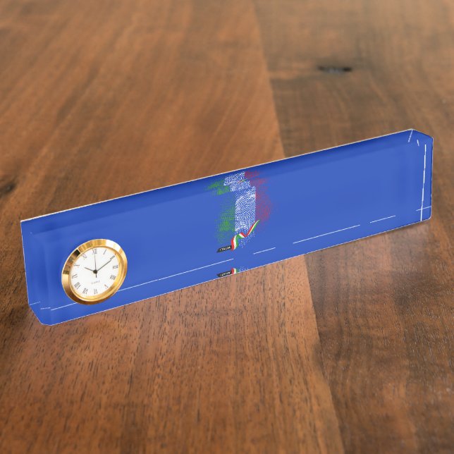 Italian flag desk name plate (Side)