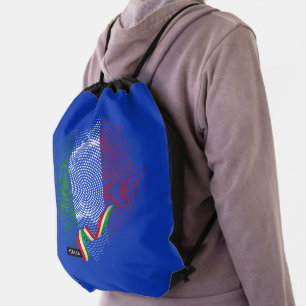 Italian flag drawstring bag