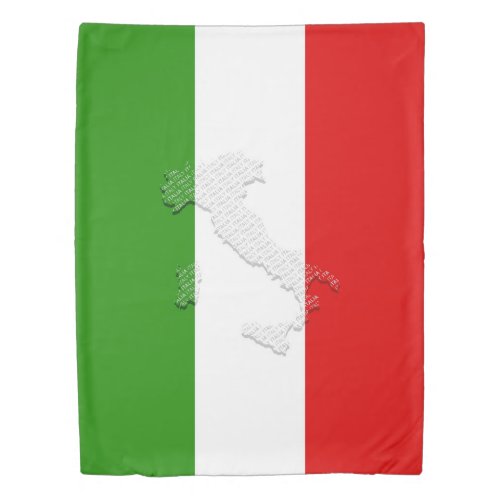 Italian flag duvet cover