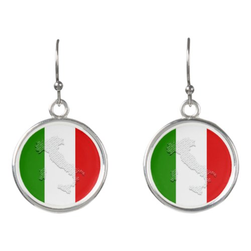 Italian flag earrings
