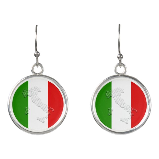 Italian flag earrings (Front)