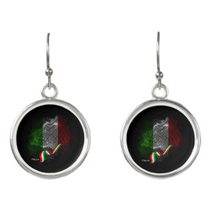 Italian flag earrings