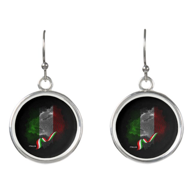 Italian flag earrings (Front)