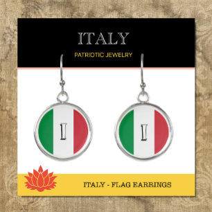 Italian flag earrings, fashion, Italy Earrings
