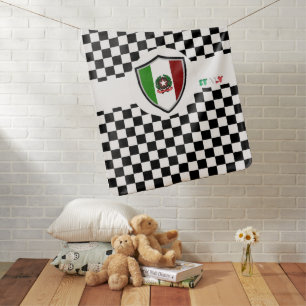 Italian flag-emblem baby blanket