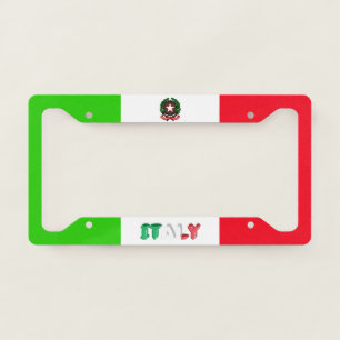 Italian flag-emblem license plate frame