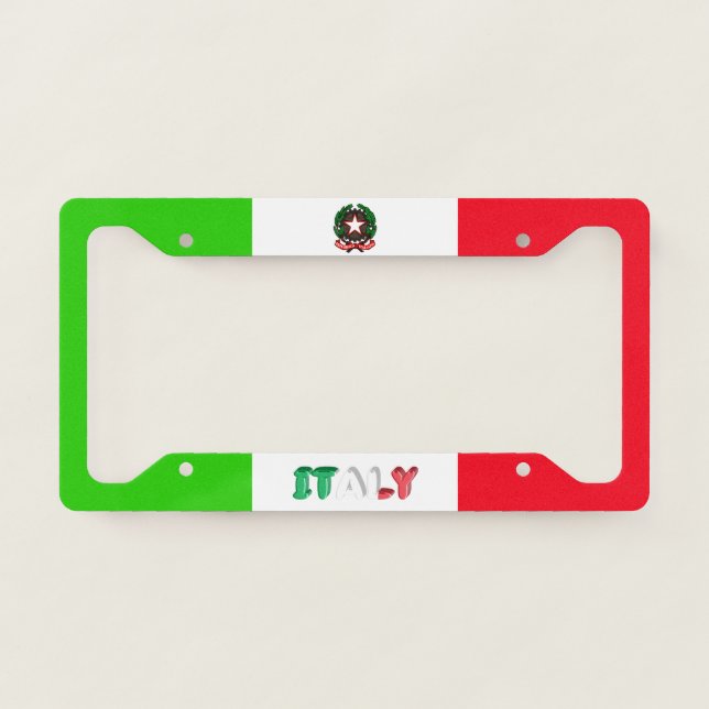 Italian flag-emblem license plate frame (Front)