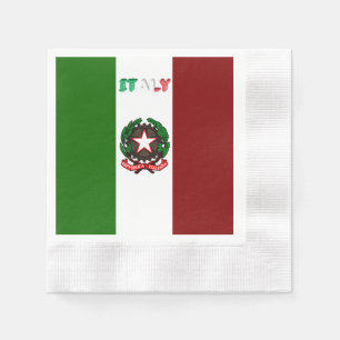 Italian flag-emblem napkins