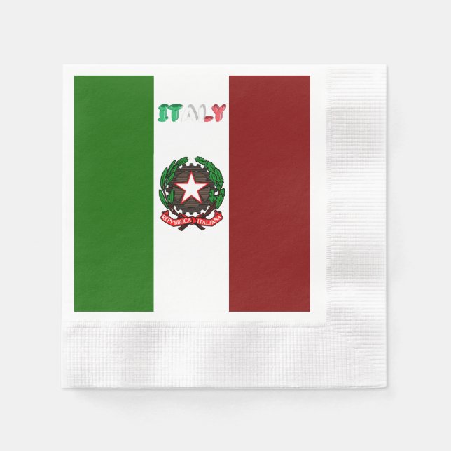 Italian flag-emblem napkins (Front)