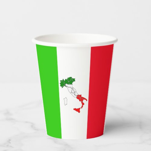 Italian flag_emblem paper cups