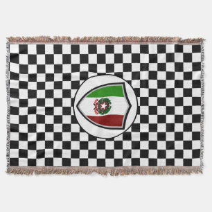 Italian flag-emblem throw blanket