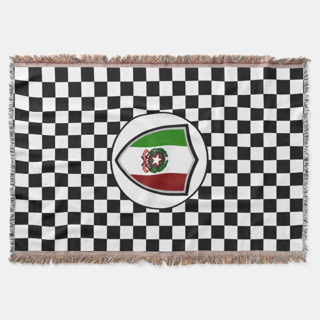 Italian flag-emblem throw blanket (Front)