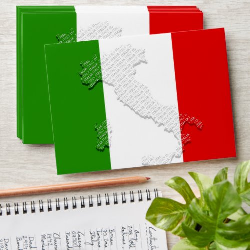 Italian flag envelope